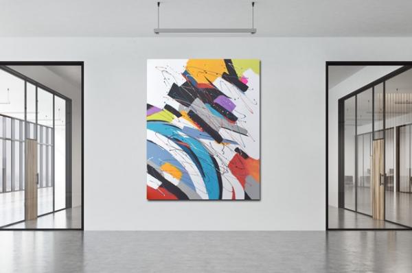 Large modern painting company Reception- Abstract 2029